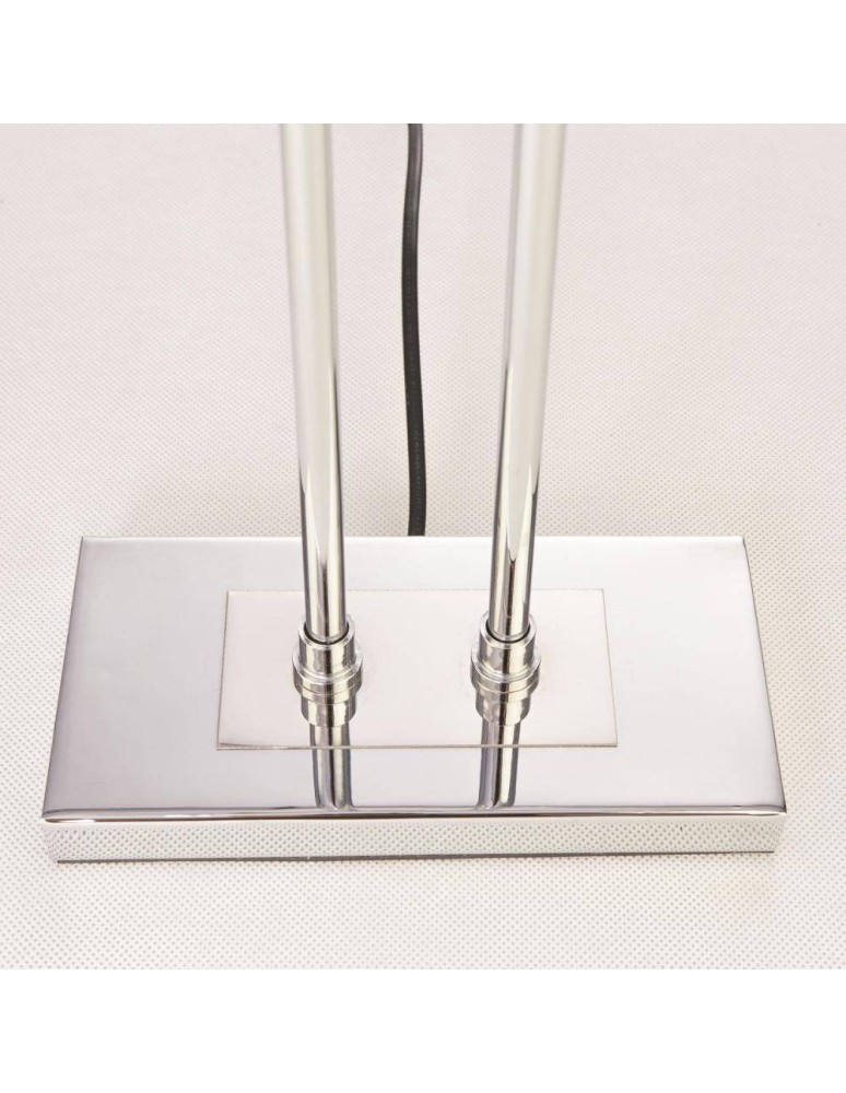 Table lamps with lampshade - CosmoLight ATHENS table lamp T01444CH-WH chrome - product kolory-swiatla.pl 3