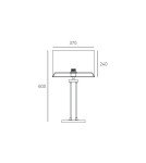 Table lamps with lampshade - CosmoLight ATHENS table lamp T01444CH-WH chrome - product 4