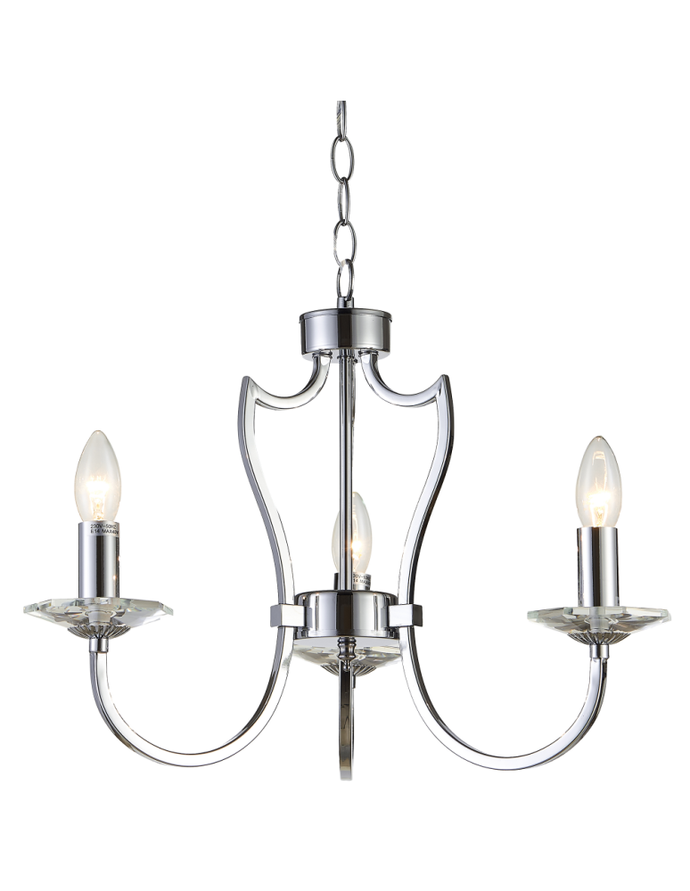 Chandelier chandeliers - CosmoLight RIGA pendant lamp P03755CH Chrome  - product kolory-swiatla.pl 1