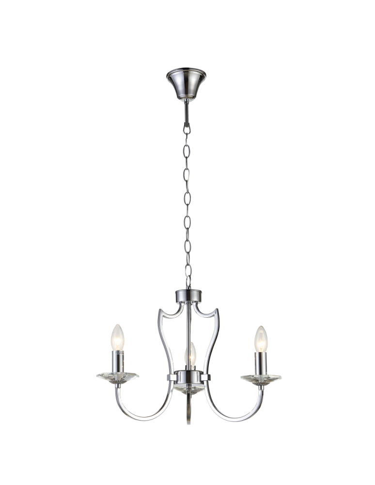 Chandelier chandeliers - CosmoLight RIGA pendant lamp P03755CH Chrome  - product kolory-swiatla.pl 4