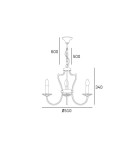 Chandelier chandeliers - CosmoLight RIGA pendant lamp P03755CH Chrome  - product 5