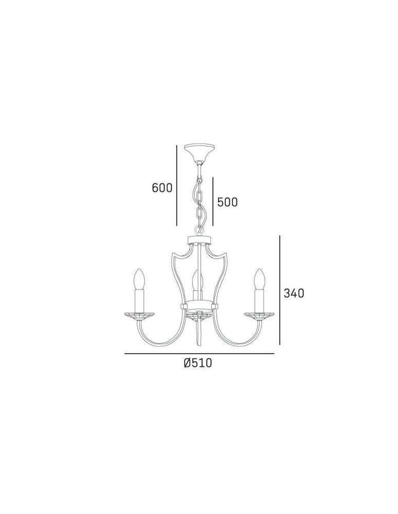 Chandelier chandeliers - CosmoLight RIGA pendant lamp P03755CH Chrome  - product kolory-swiatla.pl 5