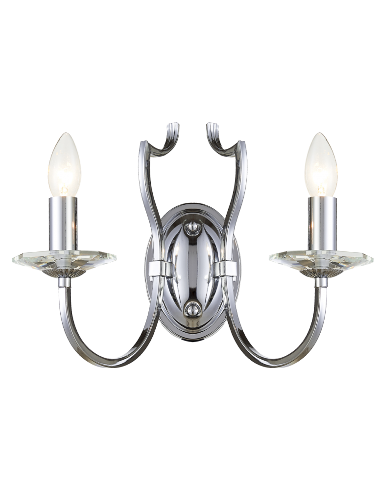 Wall lamps - CosmoLight RIGA wall lamp W02779CH Chrome.  - product kolory-swiatla.pl 1