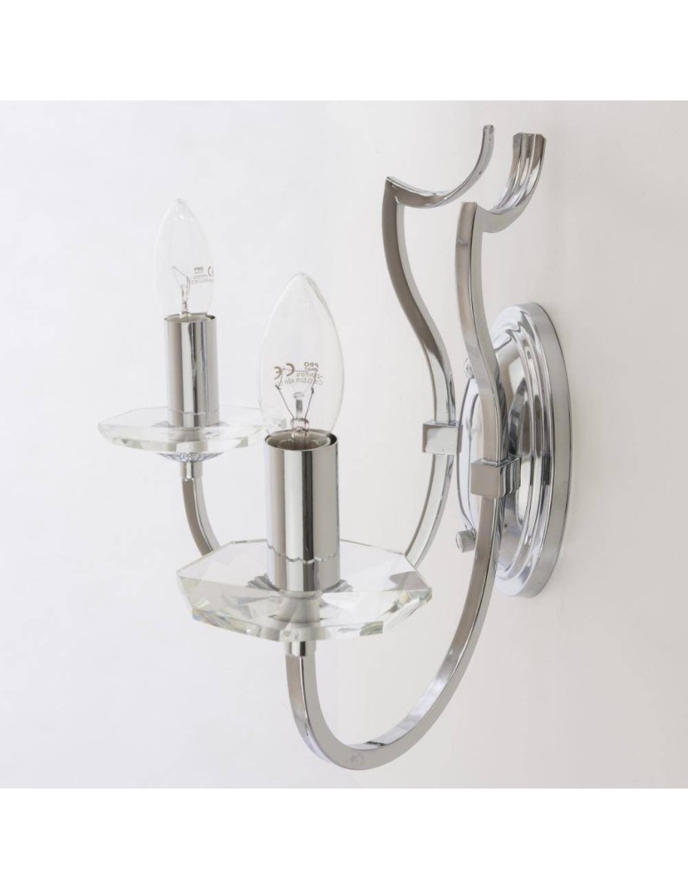 Wall lamps - CosmoLight RIGA wall lamp W02779CH Chrome.  - product kolory-swiatla.pl 3
