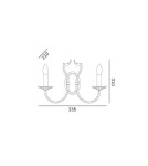 Wall lamps - CosmoLight RIGA wall lamp W02779CH Chrome.  - product 5