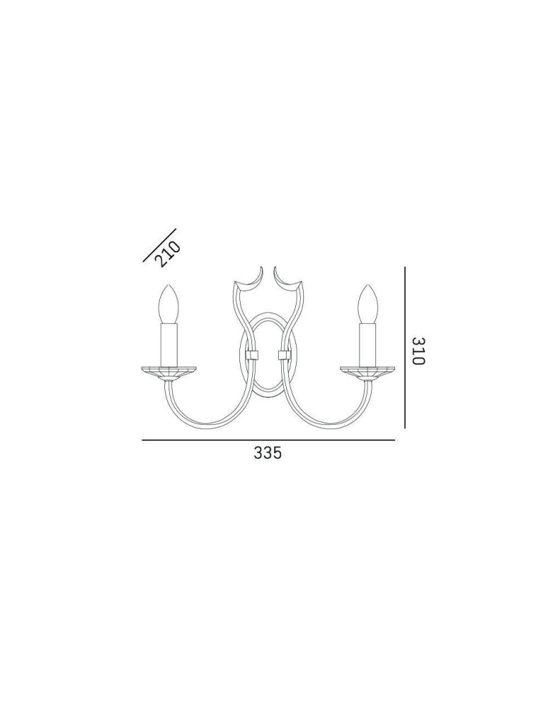 Wall lamps - CosmoLight RIGA wall lamp W02779CH Chrome.  - product kolory-swiatla.pl 5