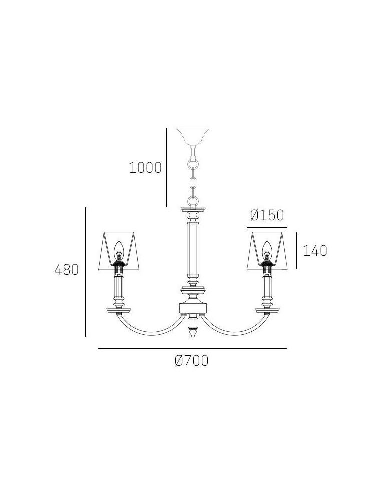 Chandeliers - CosmoLight SIENA pendant lamp P06308NI-WH nickel - product kolory-swiatla.pl 4