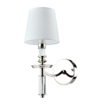 Wall lamps with lampshade - CosmoLight SIENA wall lamp W01315NI-WH nickel - product 1