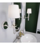 Wall lamps with lampshade - CosmoLight SIENA wall lamp W01315NI-WH nickel - product 2