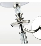 Wall lamps with lampshade - CosmoLight SIENA wall lamp W01315NI-WH nickel - product 3