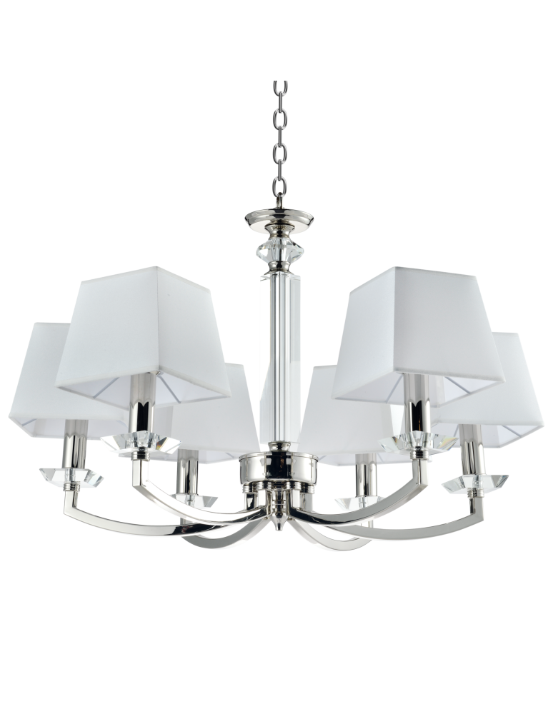 Modern chandeliers - CosmoLight DUBAI pendant lamp P06346NI-WH nickel - product kolory-swiatla.pl 1