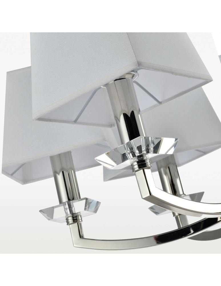 Modern chandeliers - CosmoLight DUBAI pendant lamp P06346NI-WH nickel - product kolory-swiatla.pl 2