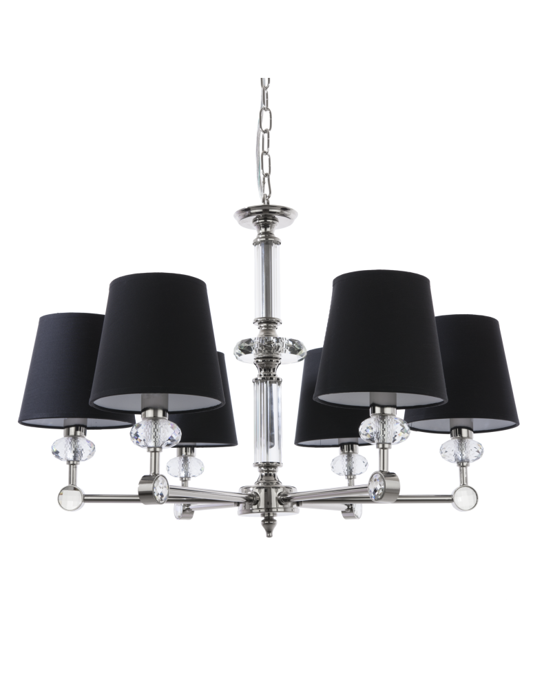 Chandeliers - CosmoLight DOHA pendant lamp P06285NI-WH nickel - product kolory-swiatla.pl 2