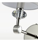 Wall lamps with lampshade - CosmoLight DOHA wall lamp W01292WH-NI nickel - product 2