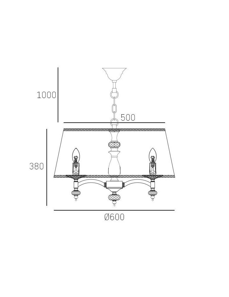 Hampton style pendant lamps - CosmoLight VERONA pendant lamp P05377NI-WH nickel - product kolory-swiatla.pl 3