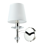 Wall lamps with lampshade - CosmoLight Wall lamp VERONA W01360NI-WH nickel - product 1