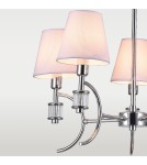 Chandelier with lampshade - CosmoLight LIVERPOOL pendant lamp P05100CH-WH chrome - product 2
