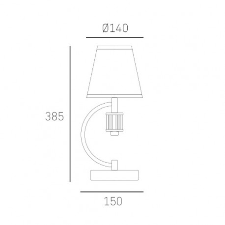 CosmoLight Lampa stołowa LIVERPOOL T01193CH-WH chrom