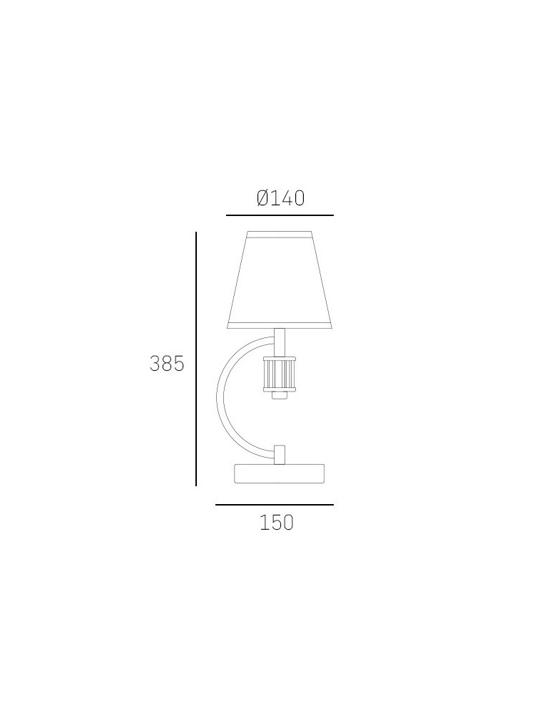 Table lamps with lampshade - CosmoLight LIVERPOOL table lamp T01193CH-WH chrome. - product kolory-swiatla.pl 3
