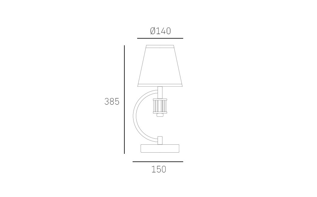 CosmoLight Lampa stołowa LIVERPOOL T01193CH-WH chrom