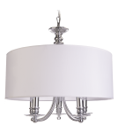 Hampton style pendant lamps - CosmoLight ABU DHABI pendant lamp P05406CH-WH chrome - product 1