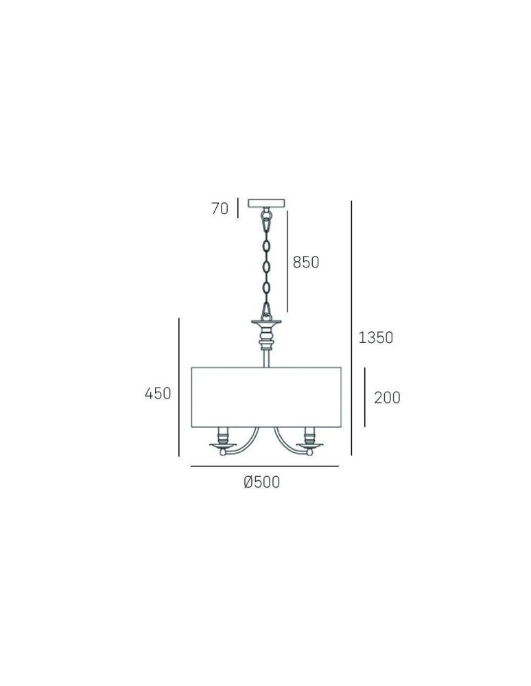 Hampton style pendant lamps - CosmoLight ABU DHABI pendant lamp P05406CH-WH chrome - product kolory-swiatla.pl 4