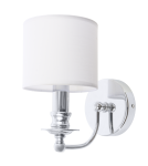 Wall lamps with lampshade - CosmoLight ABU DHABI Wall lamp W01888CH-WH chrome - product 1