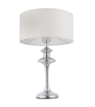 Table lamps with lampshade - CosmoLight ABU DHABI table lamp T01413CH-WH chrome. - product 1