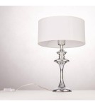 Table lamps with lampshade - CosmoLight ABU DHABI table lamp T01413CH-WH chrome. - product 5