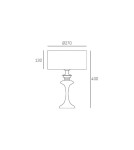 Table lamps with lampshade - CosmoLight ABU DHABI table lamp T01413CH-WH chrome. - product 6