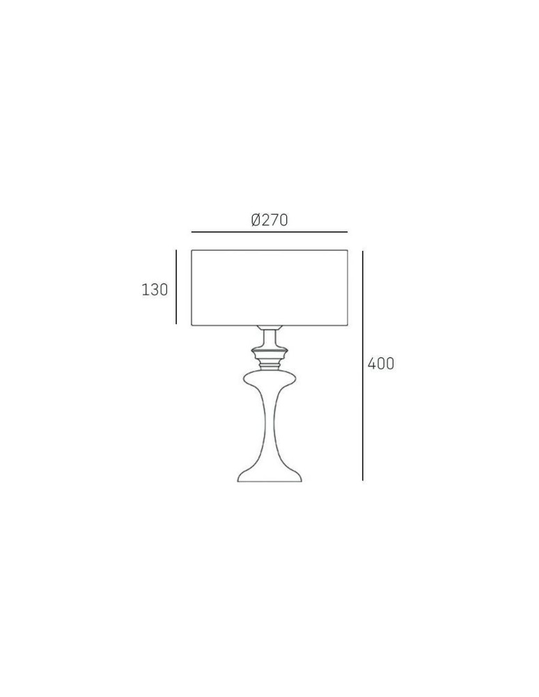 Table lamps with lampshade - CosmoLight ABU DHABI table lamp T01413CH-WH chrome. - product kolory-swiatla.pl 6