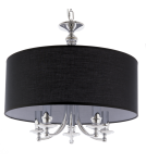Hampton style pendant lamps - CosmoLight ABU DHABI pendant lamp P05697CH-BK chrome - product 3