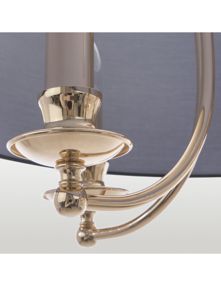 Hampton style pendant lamps - CosmoLight ABU DHABI pendant lamp P05896AU-BK gold. - product kolory-swiatla.pl 2