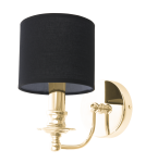 Wall lamps with lampshade - CosmoLight ABU DHABI Wall lamp W01940AU-BK gold. - product 1