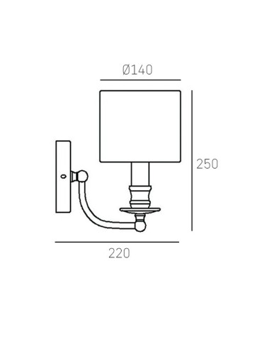 CosmoLight ABU DHABI Wall lamp W01940AU-BK gold. - product 2