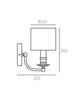CosmoLight Kinkiet ABU DHABI W01940AU-BK złoty - produkt 2