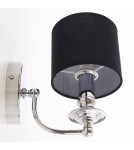 Wall lamps with lampshade - CosmoLight ABU DHABI Wall lamp W01397CH-BK chrome. - product 2