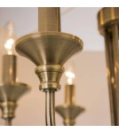 Hampton style pendant lamps - CosmoLight ABU DHABI pendant lamp P06871BR-WH brass - product 4