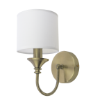 Wall lamps with lampshade - CosmoLight ABU DHABI Wall lamp W01844BR-WH brass - product 1
