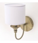 Wall lamps with lampshade - CosmoLight ABU DHABI Wall lamp W01844BR-WH brass - product 2