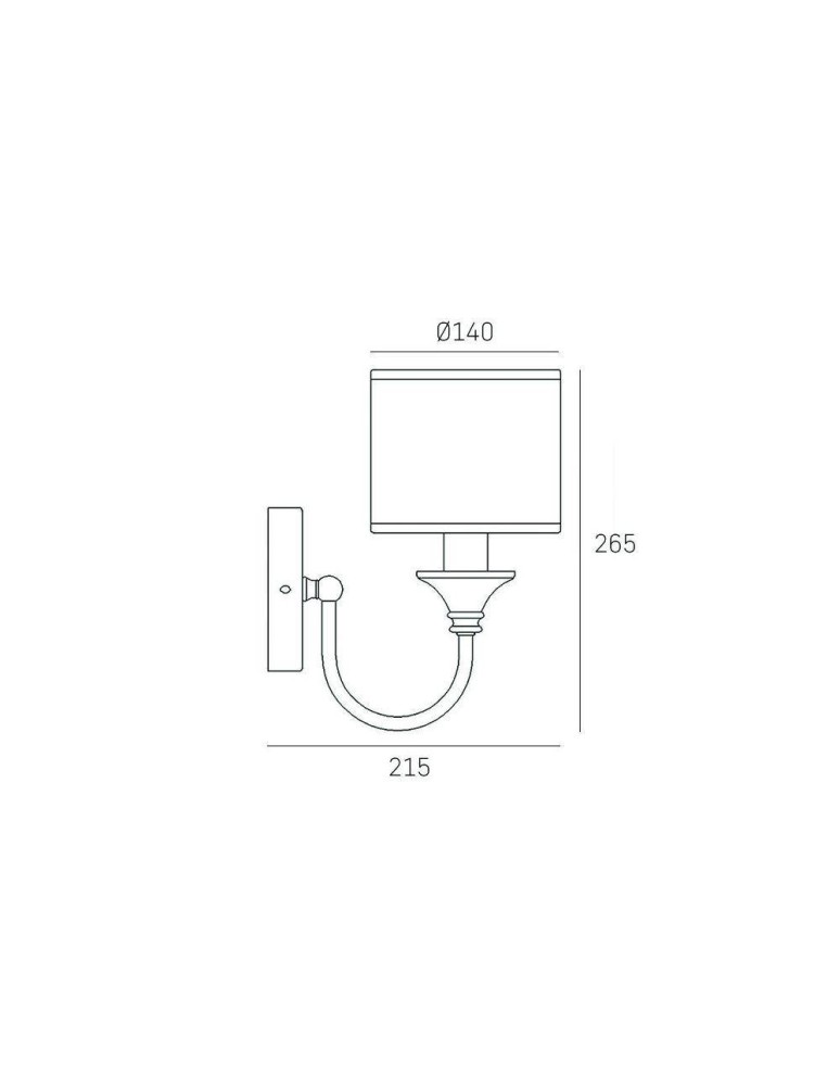 Wall lamps with lampshade - CosmoLight ABU DHABI Wall lamp W01844BR-WH brass - product kolory-swiatla.pl 4