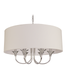 Hampton style pendant lamps - CosmoLight ABU DHABI pendant lamp P06512CH-WH chrome - product 1