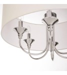 Hampton style pendant lamps - CosmoLight ABU DHABI pendant lamp P06512CH-WH chrome - product 3