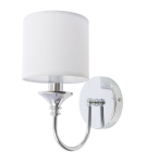 Wall lamps with lampshade - CosmoLight ABU DHABI Wall lamp W01837CH-WH chrome - product 1