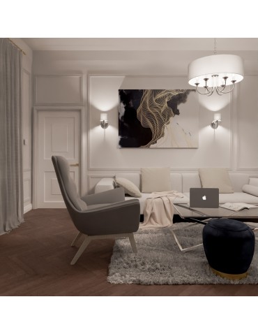 CosmoLight ABU DHABI Wall lamp W01837CH-WH chrome - product 2