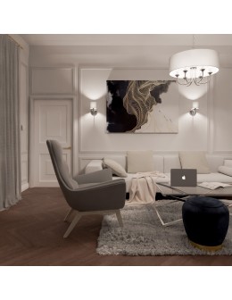 CosmoLight ABU DHABI Wall lamp W01837CH-WH chrome - product 2