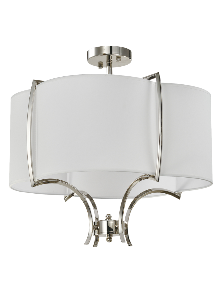 Hampton style pendant lamps - CosmoLight FARO pendant lamp P04046NI-WH nickel - product kolory-swiatla.pl 4