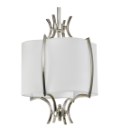 Pendant lamps with lampshade - CosmoLight FARO pendant lamp P01039NI-WH nickel - product 1