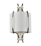 Wall lamps with lampshade - CosmoLight FARO wall lamp W01053NI-WH nickel - product 1