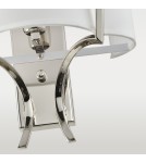 Wall lamps with lampshade - CosmoLight FARO wall lamp W01053NI-WH nickel - product 3